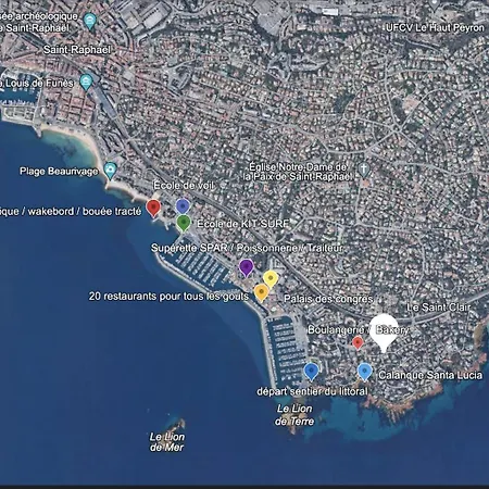 Le Nid T2 Grande Terrasse Au Parc Santa Lucia Raphael Bord De Mer Calanque A 100m Апартаменти Сен-Рафаель